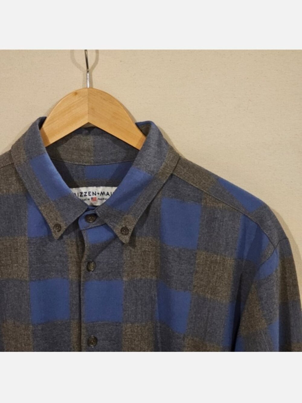 Mizzen + Main Trim Fit Flannel Shirt XL